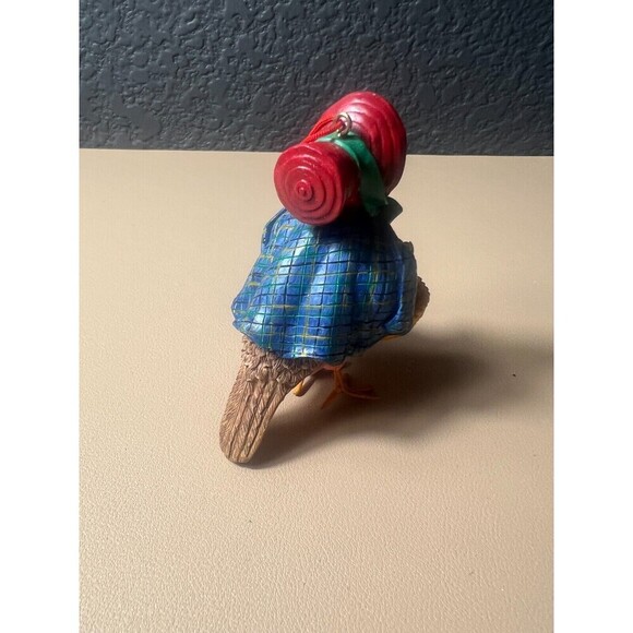 Vintage Kurt Adler Bird with Packages Top Hat Resin Christmas Ornament Decor - Picture 3 of 7